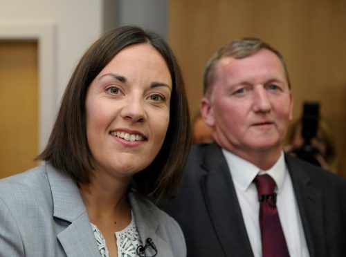 Scottish Labour Party leader Kezia Dugdale MSP, and her deputy Alex Rowley