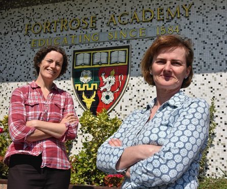 Lisa Fox (left) and Jo-Anne Pugh of Fortrose Academy Parent Council.