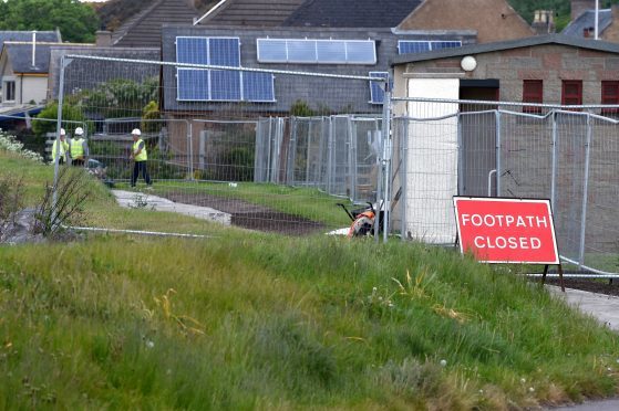 Stuart Street in Ardersier is getting back to normal after the installation of a new sewer pipe to the villages sewage treatment works from the Tornagrain development. Pic by Sandy McCook