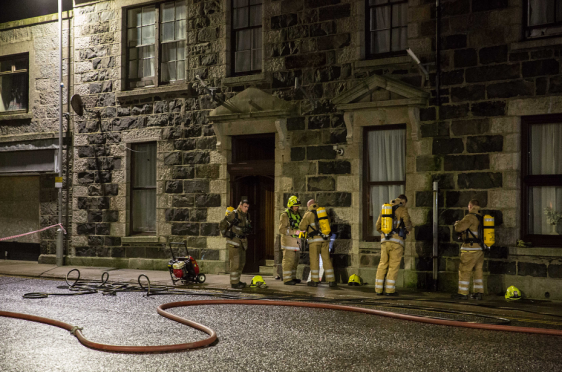 Fire crew at the Station Hotel last year.