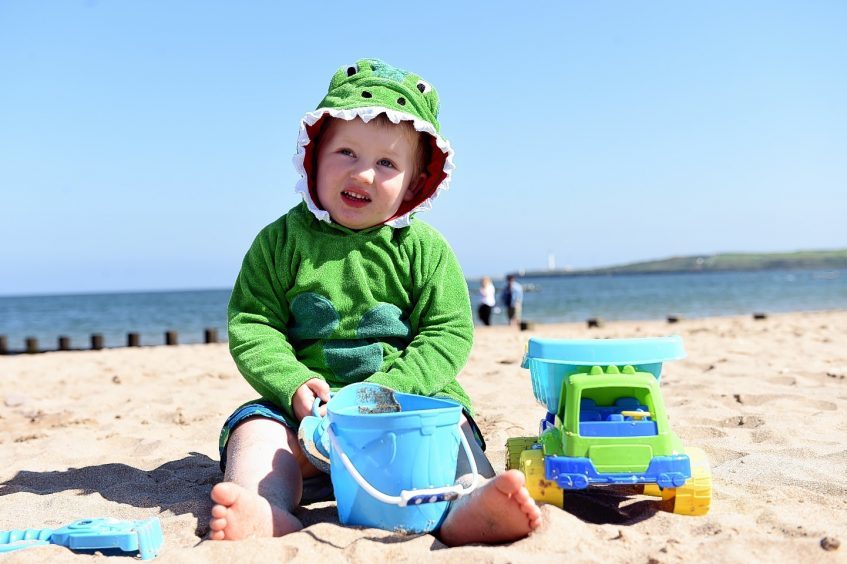 Tait Rust, 2 at Aberdeen Beach. Picture by Darrell Benns