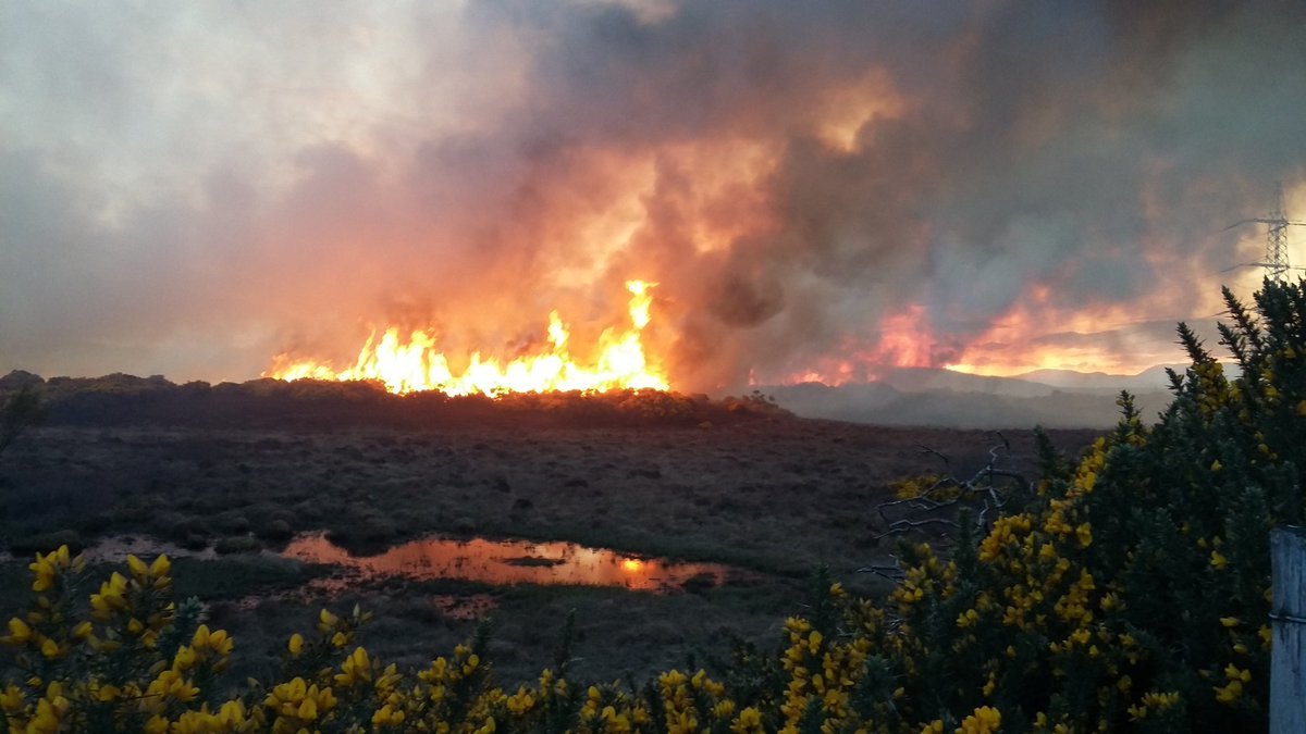 The wildfire between Torbreck and Essich, by Inverness