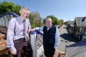 Leader of the Scottish Liberal Democrats, Willie Rennie (left) with Jamie Stone at Tain Railway Station