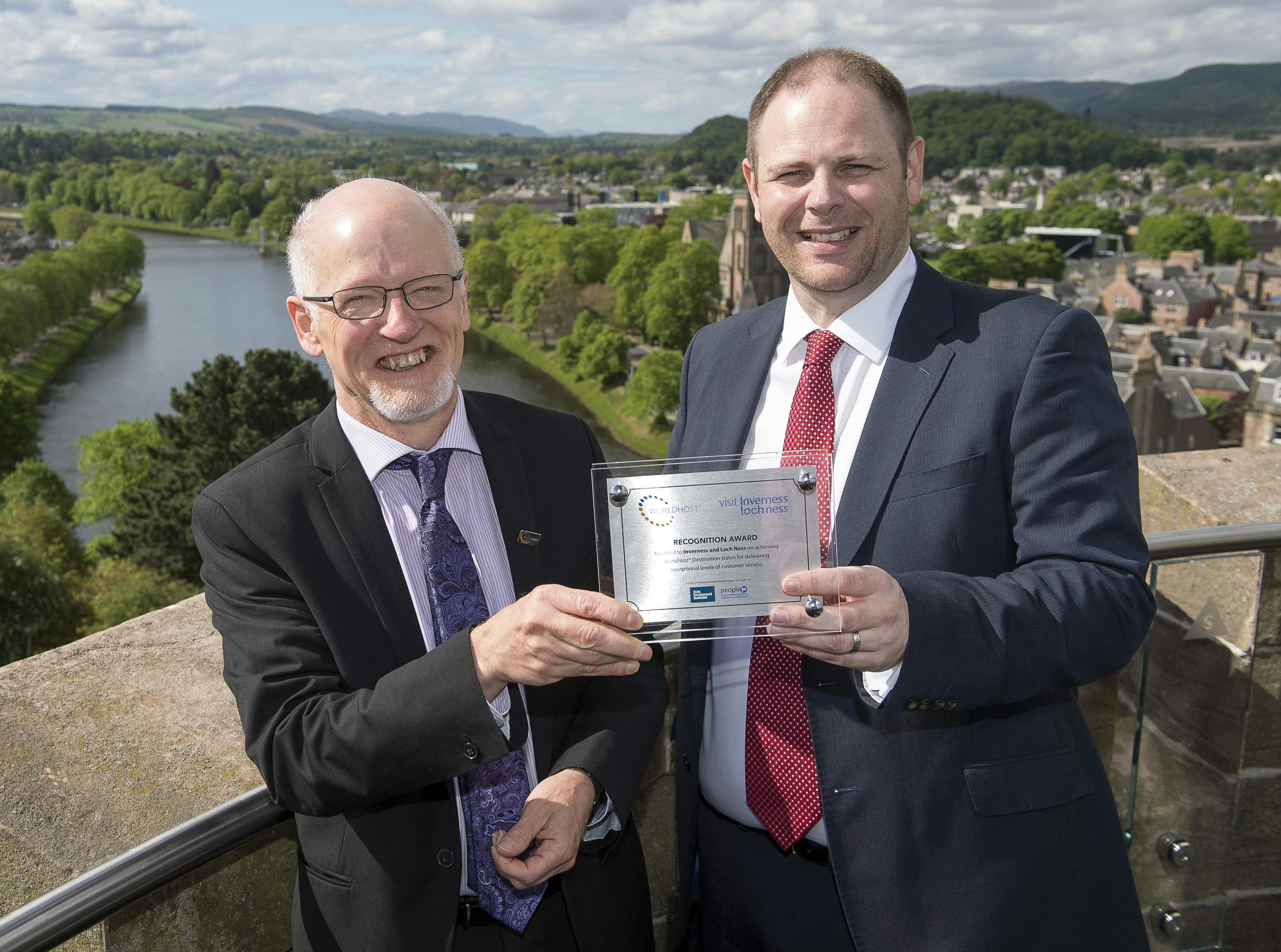 L-R Graeme Ambrose, chief executive of VisitInvernessLochNess receives award from David Allen, director of Scotland for People 


see press release 
contact Julie Edgar, PR, 0789 987 5151 or julie@jecommunications.co.uk