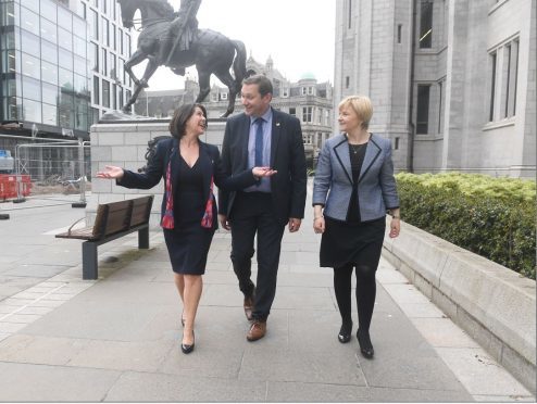 Marie Boulton, Douglas Lumsden and Jenny Laing