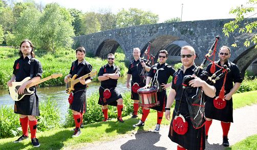 Red Hot Chilli Pipers stop-off in Ellon