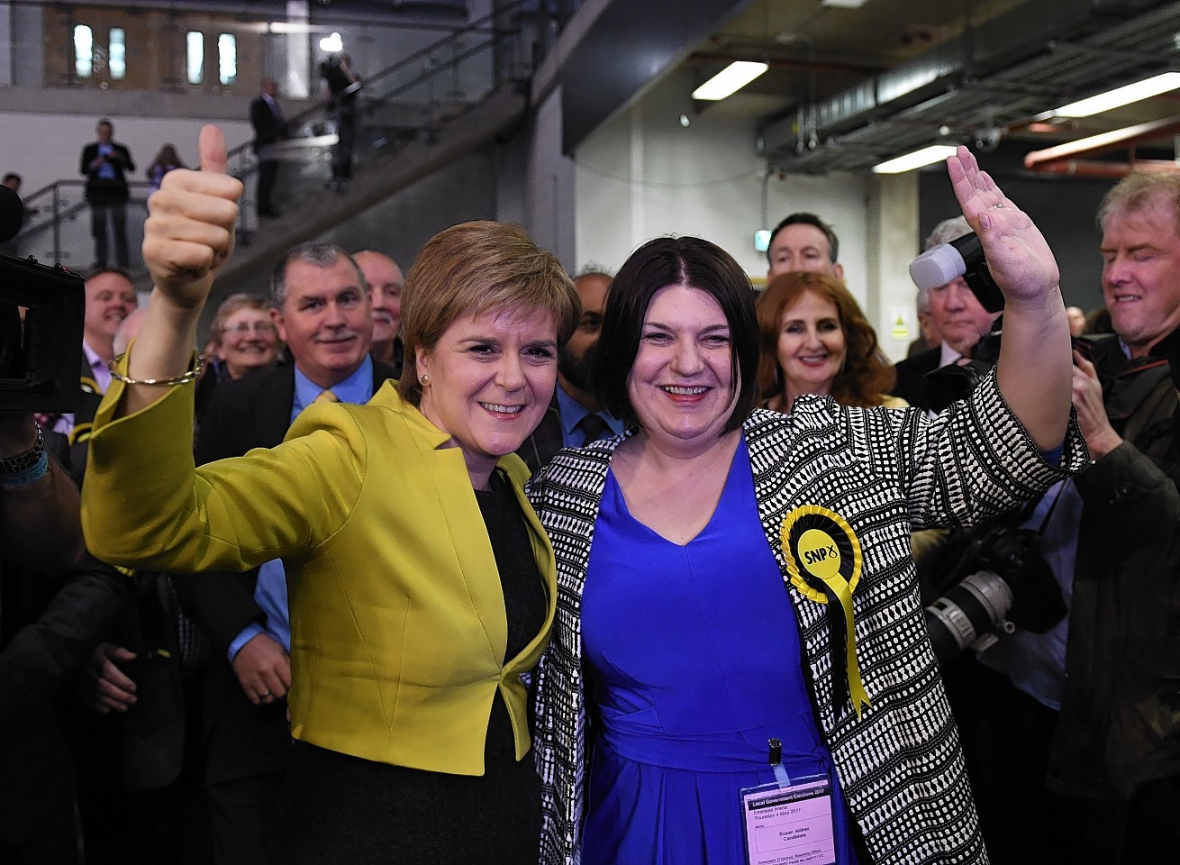 First Minister Nicola Sturgeon, with Glasgow Cllr Susan Aitken