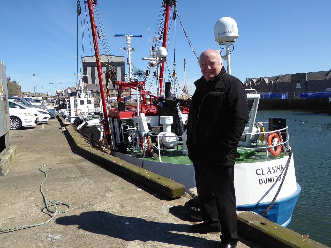 John Buchan at Peterhead harbour
