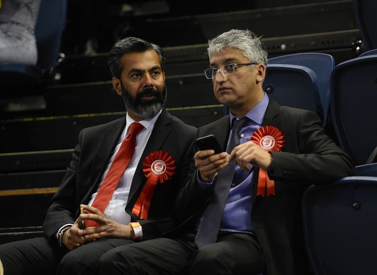 Labour supporters at the Emirates Arena in Glasgow.