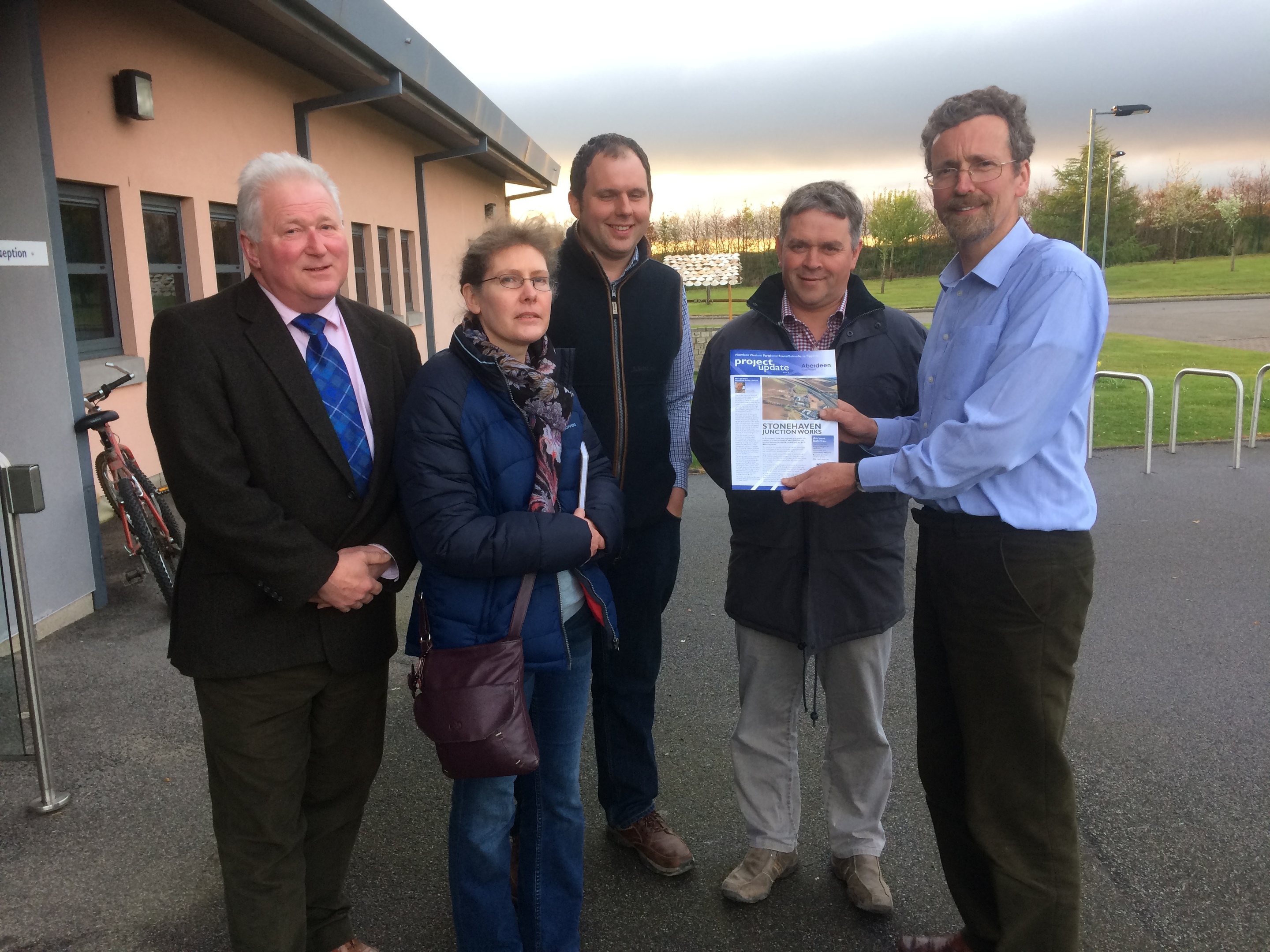 At Lairhillock School to grill transport bosses were Councillor Colin Pike, Pamela Reid of Maryculter, Scott Telford of Cookney, Scott Smith of Charleston and Henry Irvine-Fortescue, North Kincardineshire Rural Community Council vice chairman.