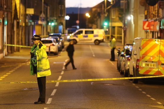 Grant Street was cordoned off while police carried out an investigation.