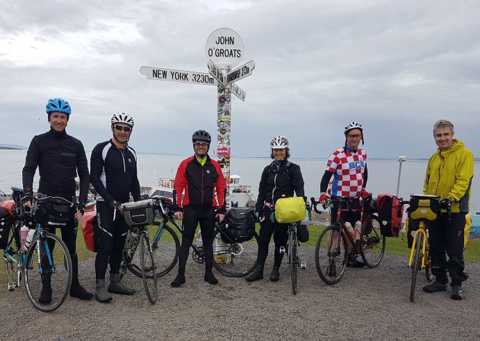 Members of the Pitmedden Cycle Collective part way through the NC400 challenge