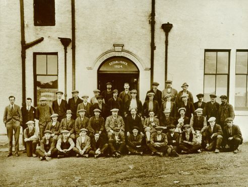 Staff at the Glenlivet Distillery in 1924, photo courtesy of Chivas Brothers archive