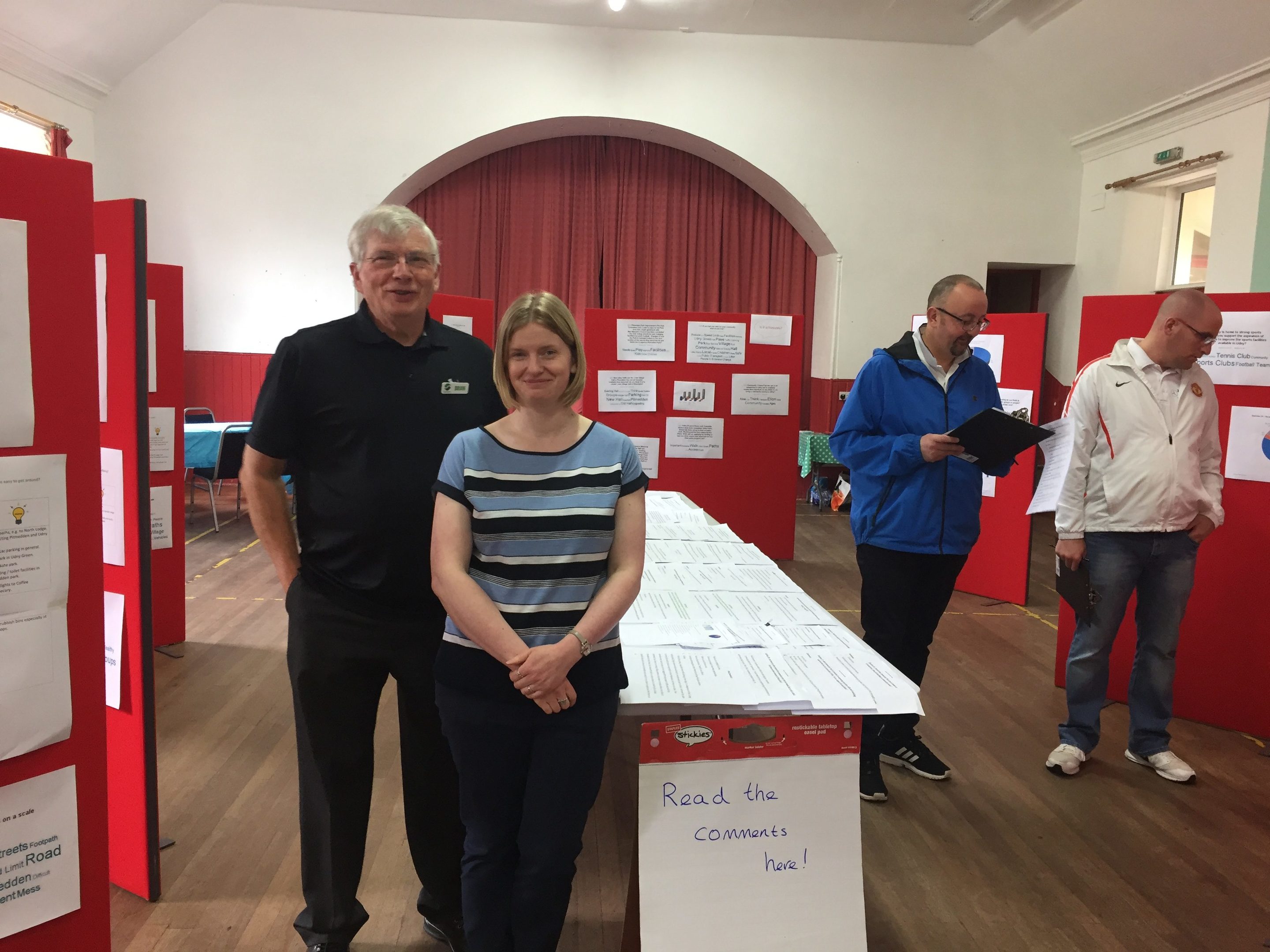 Udny Community Trust chairman Brian McDougall with development officer Eleanor Morris at the Pitmedden drop-in feedback session