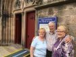 Isabel Morrison, Mike George and Pringle George of the Elgin Stroke Friends group