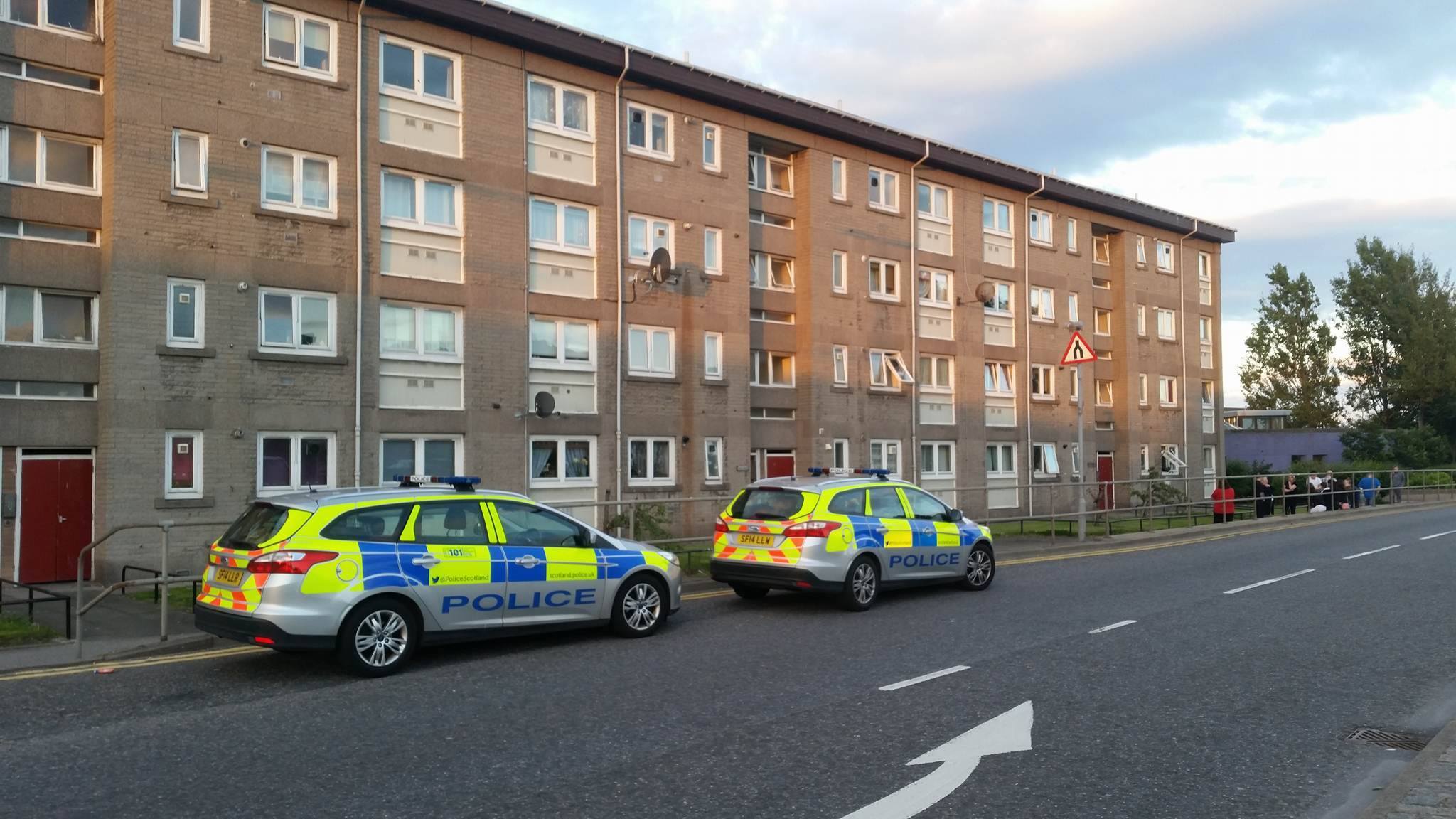 Police at the scene of the death on Great Northern Road