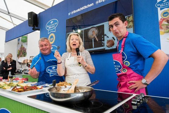 Colin Slessor, Lady Claire Macdonald and Scott Chapman.