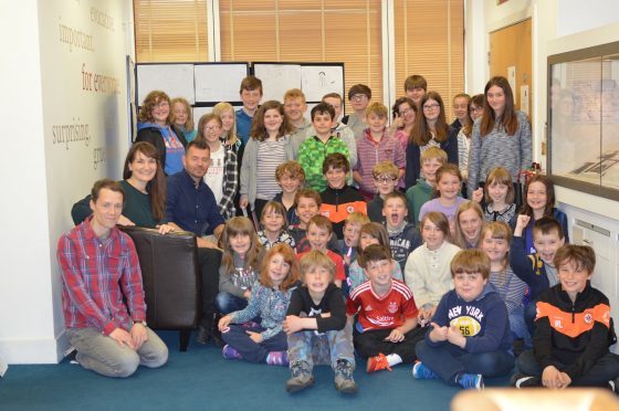 The staff and pupils involved in the exhibition