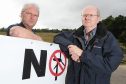 Dan Luscombe and Cliff Green of the Stag protest group.