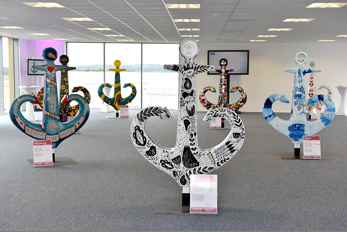 Preview of 20 decorated anchors as part of local cancer charity, Friends of ANCHOR’s 20th anniversary campaign. (Pic by Kenny Elrick)