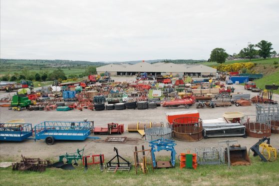 Machinery lined up for the sale at Dingwall.