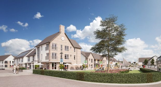 An artist impression of the heart of the proposed Linkwood village, which will form part of the development.
