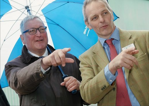 Fergus Ewing and Beef Event host farmer Douglas Stewart (right)