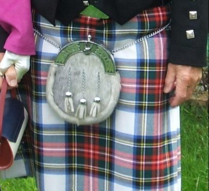 The full-dress kilt which was stolen from Seafield.