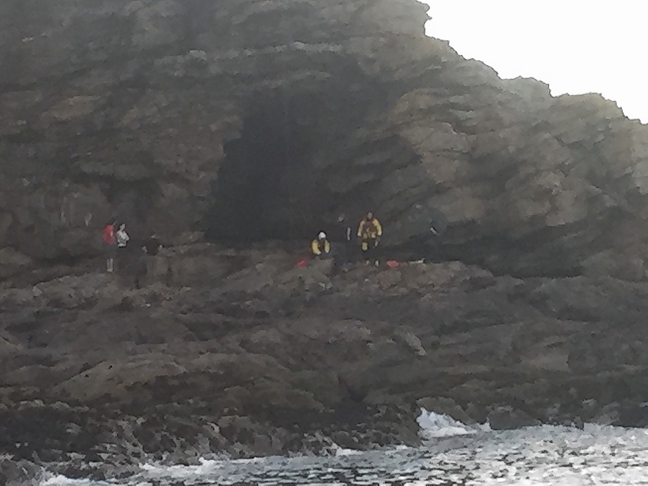 The rescue at cliffs near Newtonhill