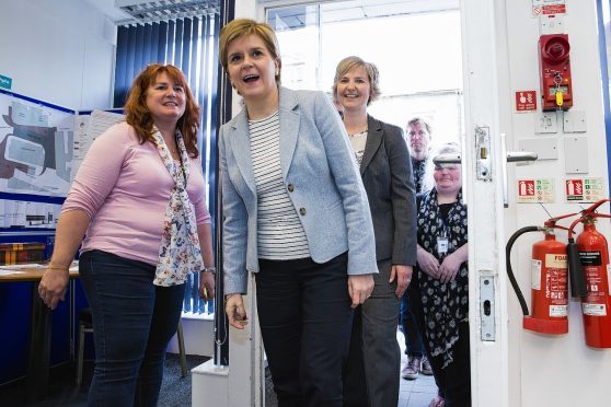 Nicola Sturgeon visiting the Here for You Centre in Fraserburgh last year