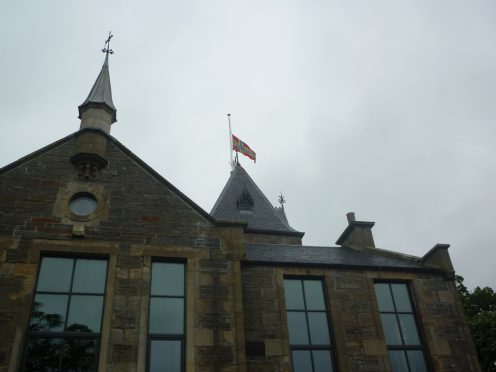 The Orkney flag flies at half-mast in tribute to Keith Johnston