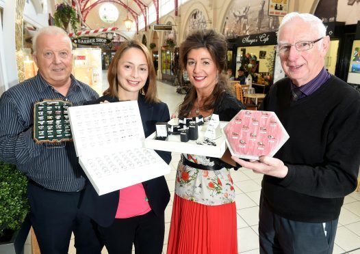 The Jewellers of the Inverness Victorian Market.   (L-R) Willie Morrison, Lorna Reynods, Denise Wilson and Willie MacLean.