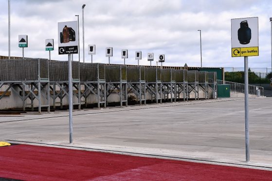 The recycling centre in Balmacassie Brae in Ellon.