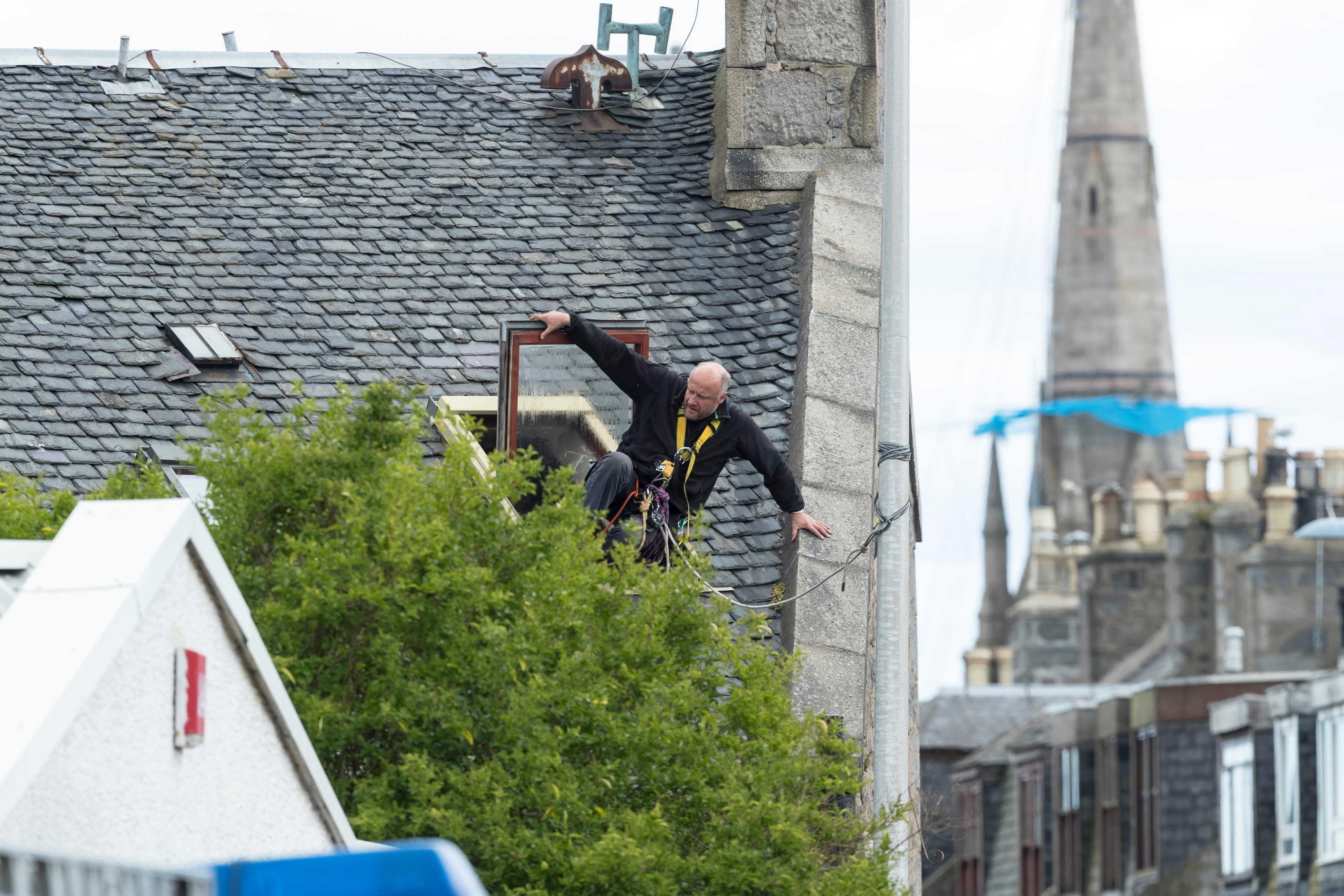 Streets were cordoned off while police dealt with the situation