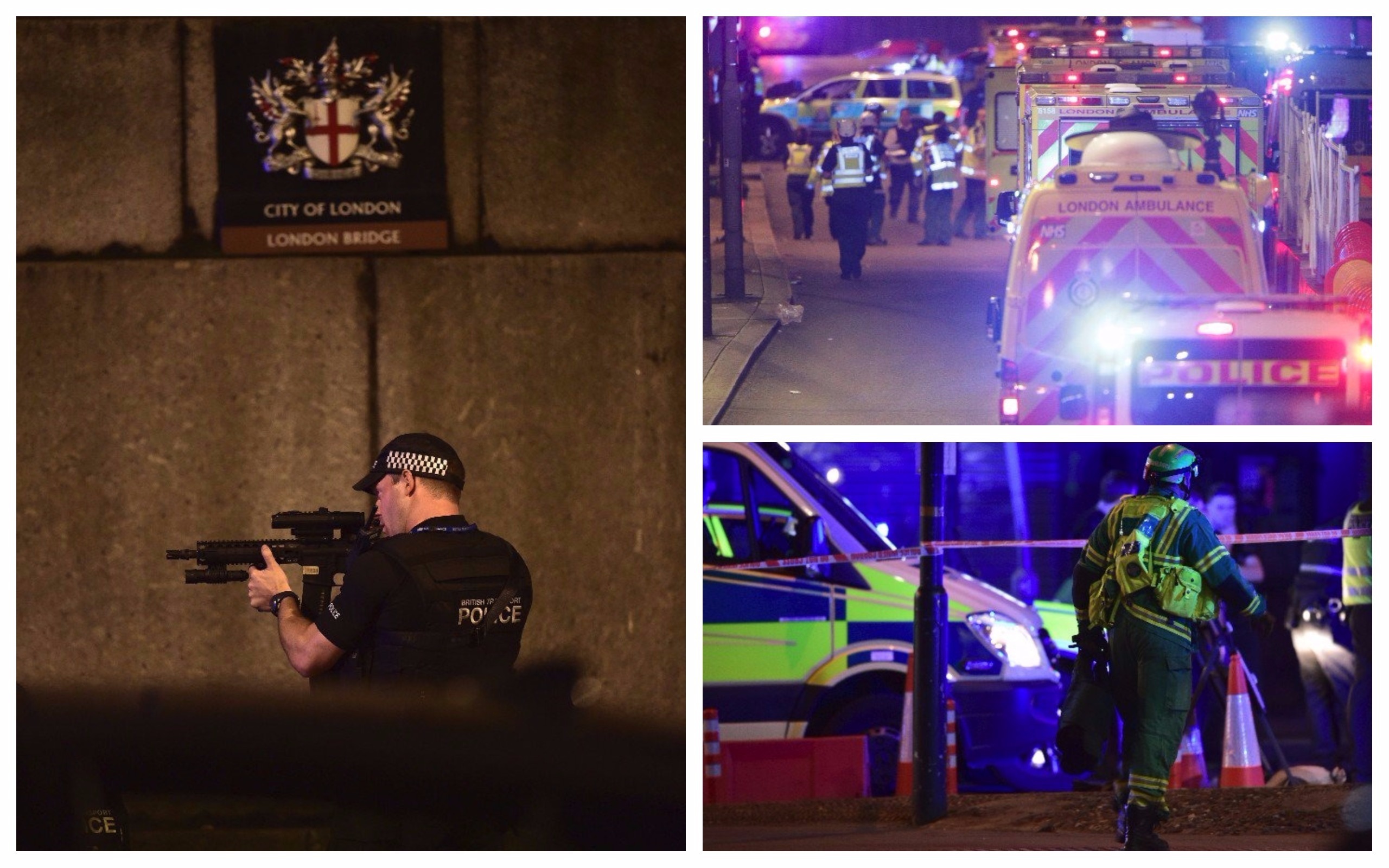 Armed police at the scene on London Bridge