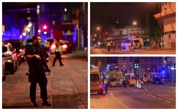 Emergency services at the scene in London