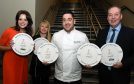 North east of Scotland chef of the year at Meldrum House hotel, Oldmeldrum. In the picture are from left: Stephanie Duncan, hotel restaurant of the year, Marcliffe hotel: young chef, Alix Frost, Entier Ltd: chef of the year, Ross Cochrane, Palm Court and James Forbes, Rothesay Rooms at Ballater, restaurant of the year.