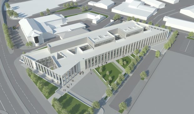 A birds eye view of the new Inverness Justice Centre