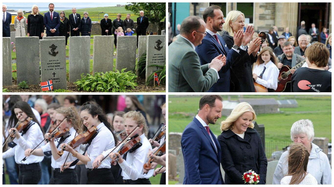 Crown Prince Haakon and his wife Crown Princess Mette-Marit are in the northern isles to help mark the 900th anniversary of the death of St Magnus, the patron saint of Orkney. Pictures by Sandy McCook