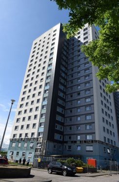 Police raided a flat at Regent Court in Aberdeen.