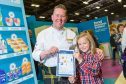 Craig Wilson (the Kilted Chef) and P4/5 Macduff Primary pupil, Ruby Geddes (10) with her winning ‘Munch that Lunch’ entry
