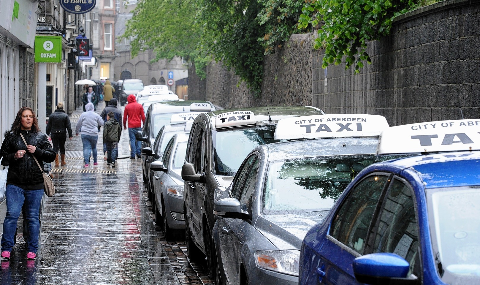 Back Wynd Taxi rank in Aberdeen.