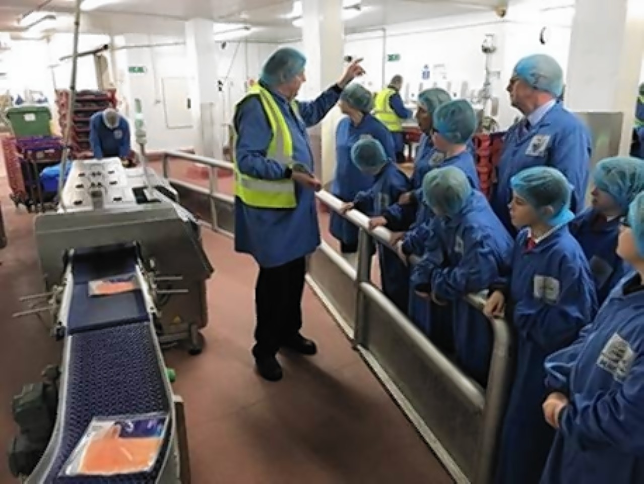 The 10 boys, aged between 10 and 12, each donned blue coats and boots to experience a day as an employee.