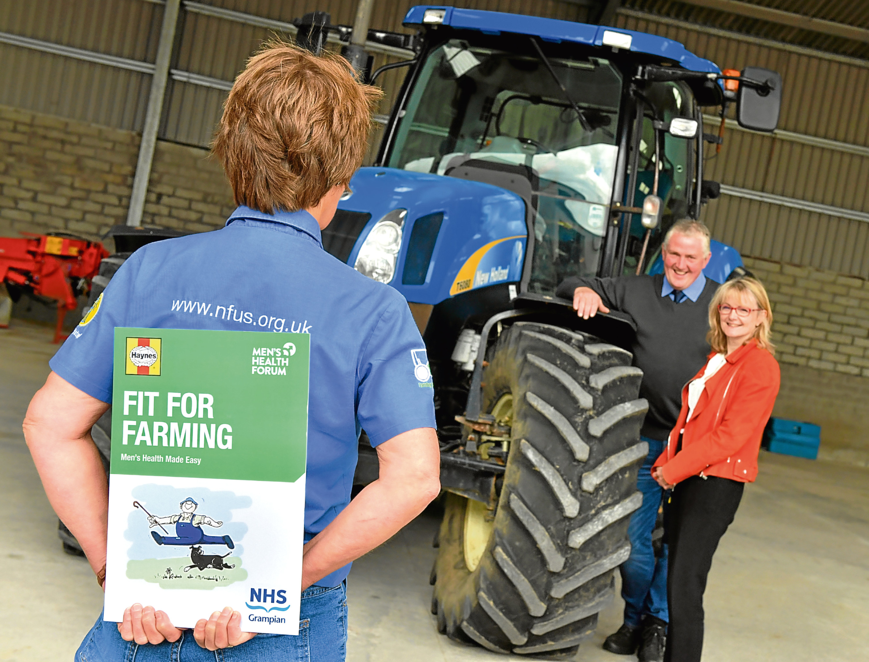 Davie Winton from NFU Scotland with Susan Webb from NHS Grampian with the booklet at the launch.