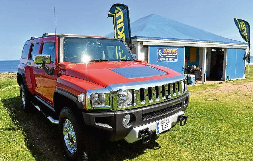 Three men one hummer