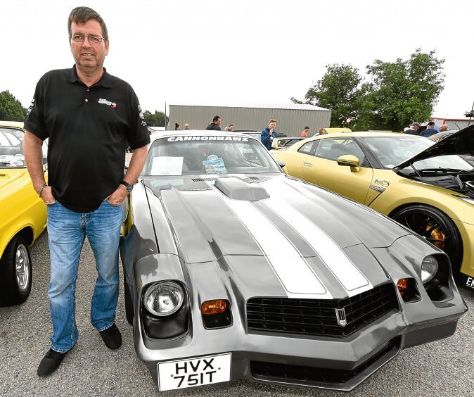 Stan Bradley, Forres, with his 1979 Chevrolet Camero 5ltr.