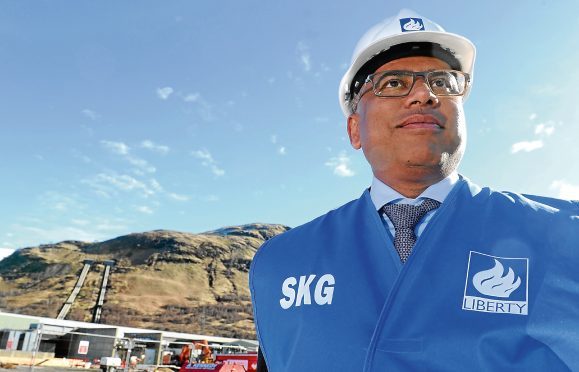 Sanjeev Gupta, executive chairman of the GFG Alliance photographed at the Fort William Aluminium Smelter.