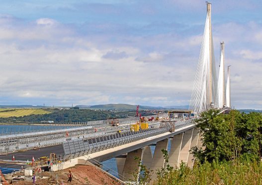 Queensferry Crossing in the Firth of Forth which is due to open to traffic on 30th August. June 20 2017