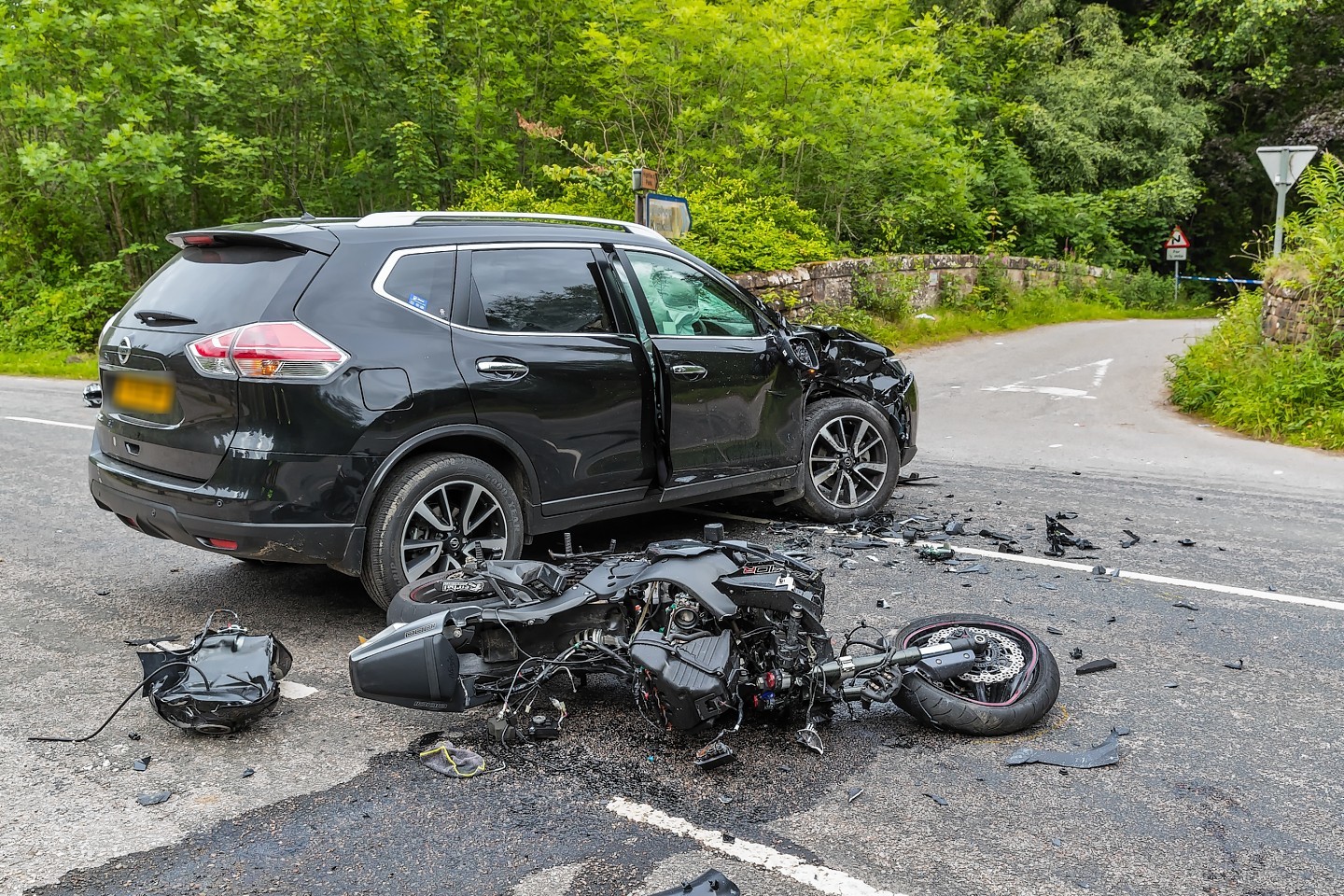 This is the scene of the crash on the A862.