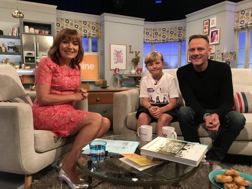 Alfie and Antony with Lorraine Kelly